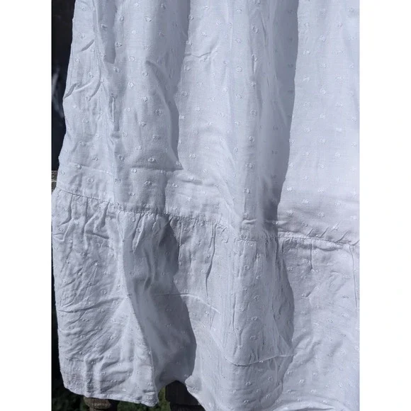 NWT 18/20 Cato Plus Sportswear White Swiss Dot Tiered Maxi Skirt Womens  Boho - Picture 3 of 6